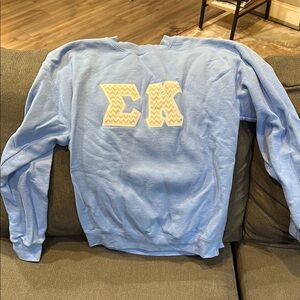 Light blue sigma kappa crewneck sweatshirt